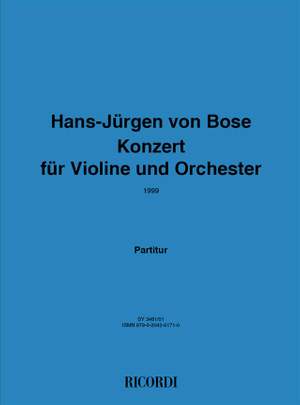 Hans-Jürgen von Bose: Konzert für Violine und Orchester