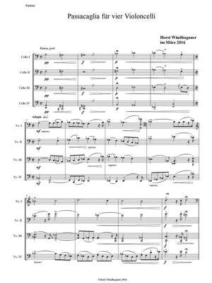 Windhagauer, Horst Rudolf: Passacaglia für vier Violoncelli