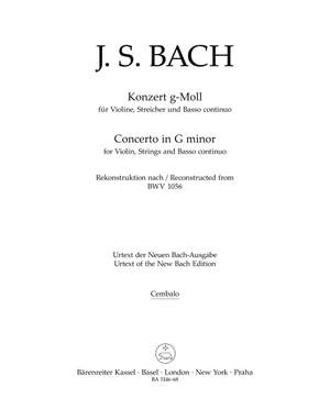 Bach, JS: Concerto for Violin, Strings and Basso Continuo in G minor