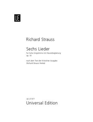 Strauss, Richard: 6 Lieder op. 19 TrV 152