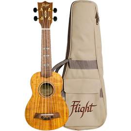 Flight: DUS440 Soprano Acacia Ukulele (With Bag)