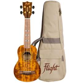 Flight: DUS445 Soprano Acacia Ukulele (With Bag)