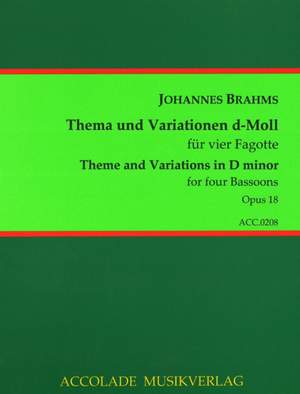 Johannes Brahms: Thema und Variationen D-Moll Op. 18