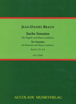 Jean Daniel Braun: 6 Sonaten Bd. 2