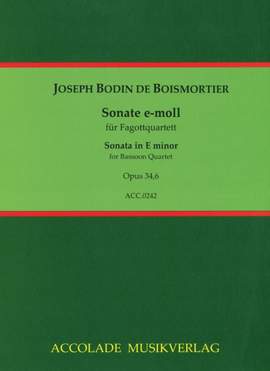 Joseph Bodin de Boismortier: Sonate Vi E-Moll Op. 34, 6