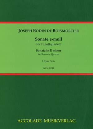 Joseph Bodin de Boismortier: Sonate Vi E-Moll Op. 34, 6