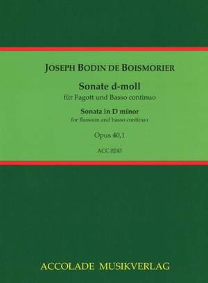 Joseph Bodin de Boismortier: Sonate D-Moll Op. 40, 1
