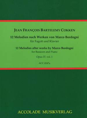 Jean François Barthelemy Cokken: 12 Melodien Op. 37 Nach Werken Von Bordogni Heft 1