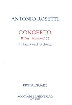 Franz Anton Rösler Rosetti: Fagottkonzert B-Dur Murray C 72