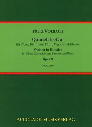 Fritz Volbach: Quintett Es-Dur Op. 24