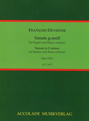 François Devienne: Sonate Op. 24 Nr. 5 G-Moll