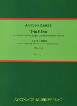 Amedeo Rasetti: Trio Op. 13, 1 F-Dur