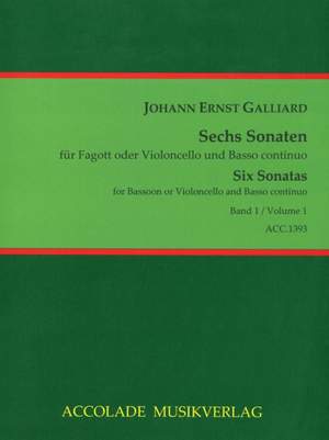 Johann Ernst Galliard: 6 Sonaten Band 1