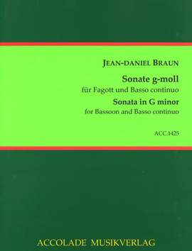 Jean Daniel Braun: Sonate Für Fagott und Bass
