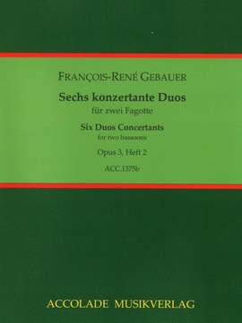 François-René Gebauer: 6 Duos Concertants Op. 3 Heft 2