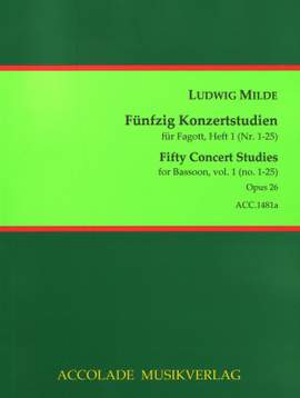 Ludwig Milde: 50 Konzertstudien Op. 26 Band 1