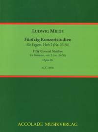 Ludwig Milde: 50 Konzertstudien Op. 26 Band 2