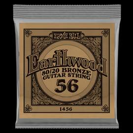 Ernie Ball: Earthwood 80/20 Bronze - Acoustic Wound Single String .056