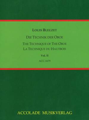 Louis Bleuzet: Die Technik Der Oboe Band 2