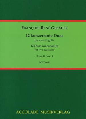 François-René Gebauer: 12 Duos Concertants Op. 44, 10-12