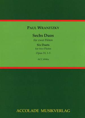 Paul Wranitzky: 6 Duos Op. 33 Bd. 1