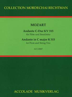 Wolfgang Amadeus Mozart: Andante C-Dur Kv 315