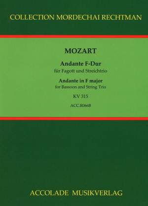 Wolfgang Amadeus Mozart: Andante F-Dur Kv 315