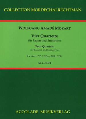 Wolfgang Amadeus Mozart: 4 Quartette Nach Den Flötenquartetten