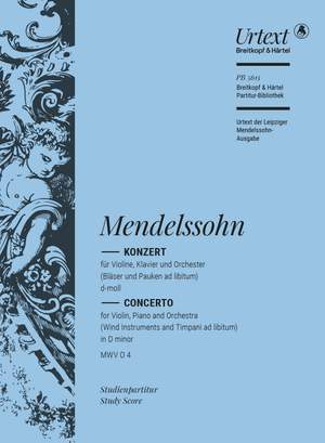 Mendelssohn, Felix: Double Concerto in D minor MWV O 4