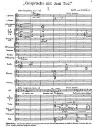 Klenau, Paul August von: Gespräche mit dem Tod for alto and orchestra