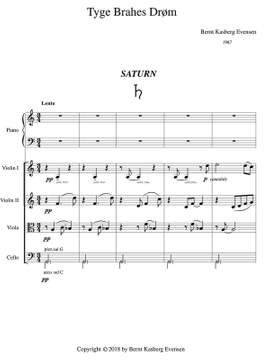 Kasberg Evensen, Bernt: Tyge Brahes Drøm for piano quintet