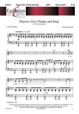 David Lantz III: Rejoice, Give Thanks, and Sing