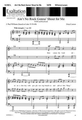 Lloyd Larson: Ain't No Rock Gonna' Shout For Me