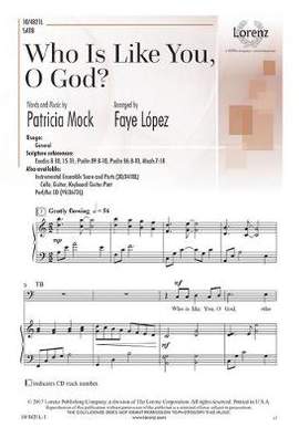 Patricia Mock: Who Is Like You, O God?