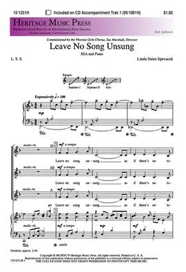 Linda Spevacek: Leave No Song Unsung