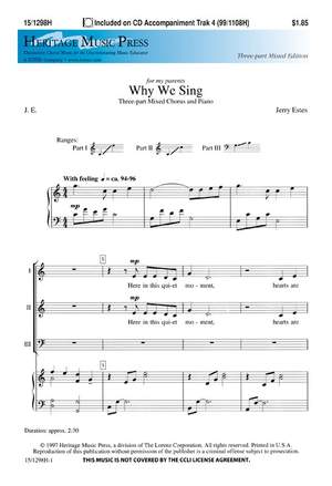 Jerry Estes: Why We Sing