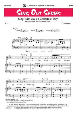Cynthia Gray: Sing With Joy On Chrisimas Day