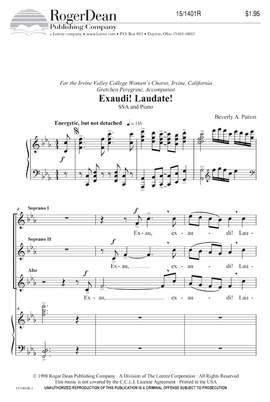 Beverly Patton: Exaudi! Laudate!