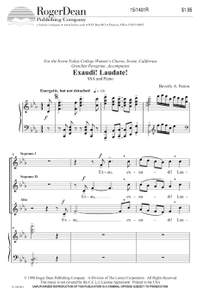 Beverly Patton: Exaudi! Laudate!