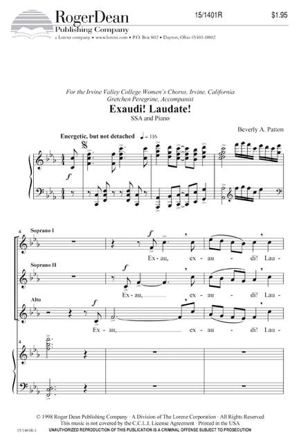 Beverly Patton: Exaudi! Laudate!