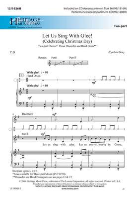 Cynthia Gray: Let Us Sing With Glee!