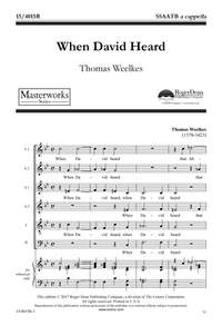 Thomas Weelkes: When David Heard