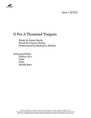 James Koerts: O For A Thousand Tongues
