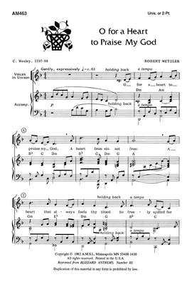 Robert Wetzler: O For A Heart To Praise My God