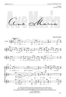 Joan Szymko: Ave Maria