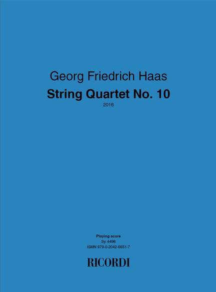 Haas: String Quartet No. 10