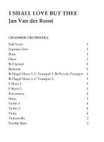 Jan Van der  Roost: I Shall Love But Thee Product Image