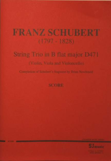 Schubert: String Trio, D471 (score)