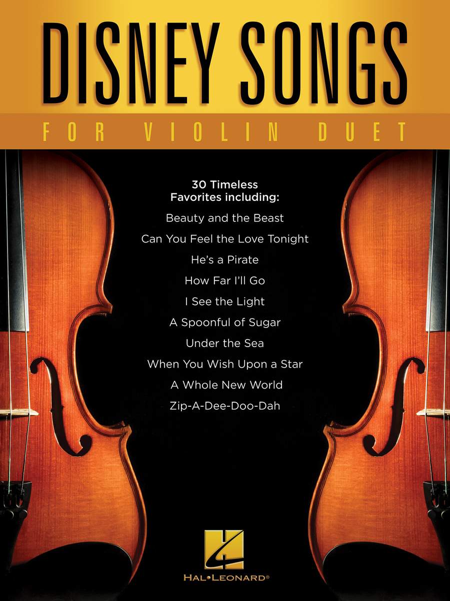 Disney Songs For Violin Duet Presto Sheet Music