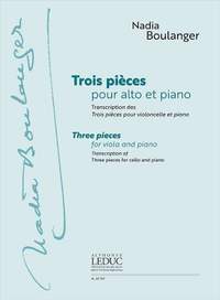 Nadia Boulanger: 3 Pièces Pour Alto Et Piano